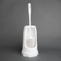 Brosse ronde et support WC Jantex blanc