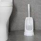 Brosse ronde et support WC Jantex blanc