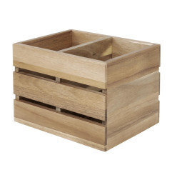 Organisateur de table en bois d'acacia Olympia 210x160x150mm
