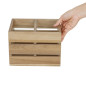 Organisateur de table en bois d'acacia Olympia 210x160x150mm
