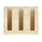 Organisateur de gobelets jetables en bois d'hévéa Olympia 340x120x240mm