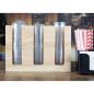 Organisateur de gobelets jetables en bois d'hévéa Olympia 340x120x240mm