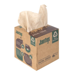 Cube de mouchoirs Jantex Green 100% recyclé 100 feuilles (lot de 36)