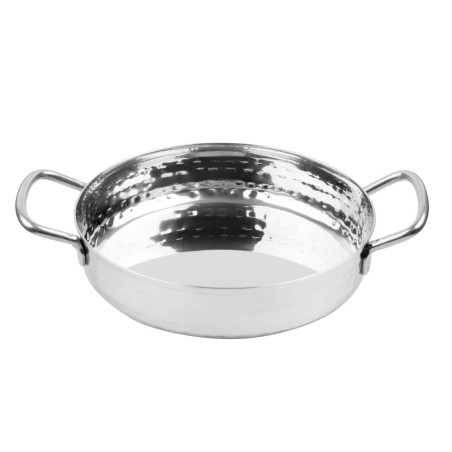 Plat double poignée en inox martelé Olympia Table Presentation 125mm