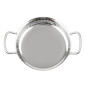 Plat double poignée en inox martelé Olympia Table Presentation 125mm