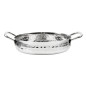 Plat inox martelé double poignée Olympia Table Presentation 150mm