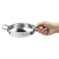 Plat inox martelé double poignée Olympia Table Presentation 150mm