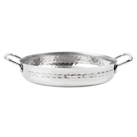 Plat double poignée en inox martelé Olympia Table Presentation 180mm