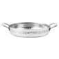 Plat double poignée en inox martelé Olympia Table Presentation 180mm