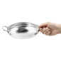 Plat double poignée en inox martelé Olympia Table Presentation 180mm