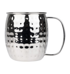 Mugs en acier inoxydable martelé Olympia Barware 440ml 