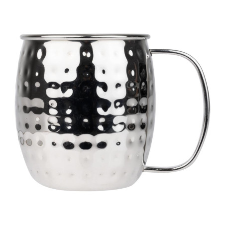Mugs en acier inoxydable martelé Olympia Barware 440ml 