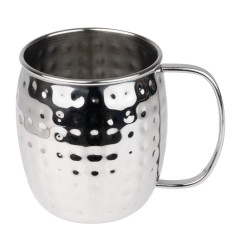 Mugs en acier inoxydable martelé Olympia Barware 440ml 
