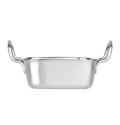 Plat de présentation en inox carré Olympia 115x115mm
