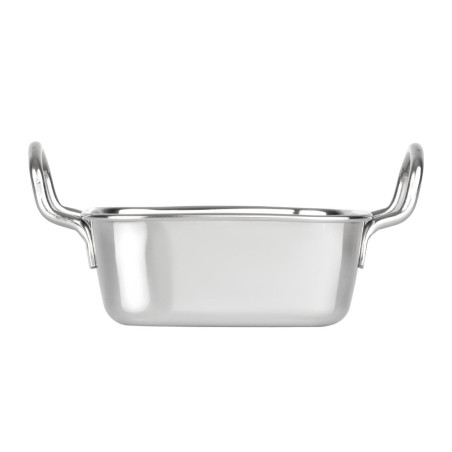 Plat de présentation en inox carré Olympia 115x115mm