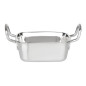 Plat de présentation en inox carré Olympia 115x115mm