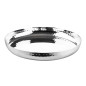 Plat rond en acier inoxydable martelé Olympia 260x35mm