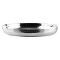 Plat rond en acier inoxydable martelé Olympia 260x35mm