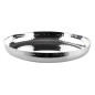Plat rond en acier inoxydable martelé Olympia 260x35mm