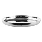 Plat rond en acier inoxydable martelé Olympia 320x35mm