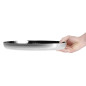 Plat rond en acier inoxydable martelé Olympia 320x35mm