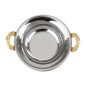 Plat Kadai en cuivre avec poignées en inox revêtement laiton Olympia 400ml