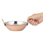 Plat Kadai en cuivre avec poignées en inox revêtement laiton Olympia 660ml