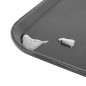 Plateau rectangulaire antidérapant en fibre de verre Olympia Kristallon noir 405x560mm