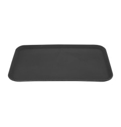 Plateau rectangulaire antidérapant en fibre de verre Olympia Kristallon noir 455x655mm