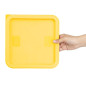 Couvercle carré pour boîte de conservation Hygiplas jaune 