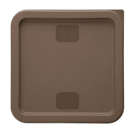 Couvercle carré pour boîte de conservation Hygiplas marron 