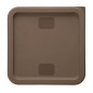 Couvercle carré pour boîte de conservation Hygiplas marron 