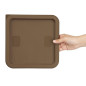 Couvercle carré pour boîte de conservation Hygiplas marron 