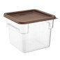 Couvercle carré pour boîte de conservation Hygiplas marron 