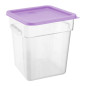 Grand couvercle carré pour boîte de conservation Hygiplas violet 