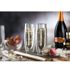 Verres à champagne sans pied double paroi Utopia 16cl (lot de 6)