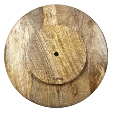 Présentoir à gâteau tournant en bois de manguier Olympia 330x40mm
