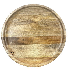 Présentoir à gâteau tournant en bois de manguier Olympia 330x120mm