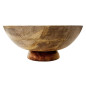 Bol à pied en bois de manguier Olympia 280 mm