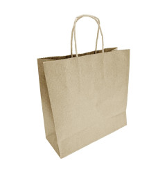 Petits sacs en papier avec poignée torsadée Fiesta Recyclable marron (lot de 250)