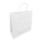 Petits sacs en papier avec poignée torsadée Fiesta Recyclable blancs (lot de 250)