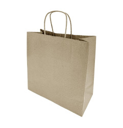 Sacs moyens en papier avec poignée torsadée Fiesta Recyclable marron (lot de 250)