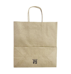 Sacs moyens en papier avec poignée torsadée Fiesta Recyclable marron (lot de 250)