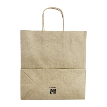 Sacs moyens en papier avec poignée torsadée Fiesta Recyclable marron (lot de 250)