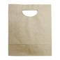 Grands sacs en papier avec poignée découpée en D Fiesta Recyclable marron (lot de 250)