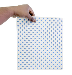 Papier d'emballage burger Fiesta Compostable points bleus 250x300mm (lot de 200)