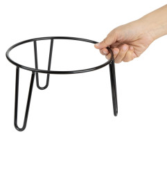 Rehausseur rond en métal antidérapant Olympia noir 210x125mm