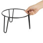 Rehausseur rond en métal antidérapant Olympia noir 210x125mm