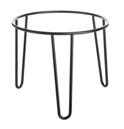 Rehausseur rond en métal antidérapant Olympia noir 210x180mm
