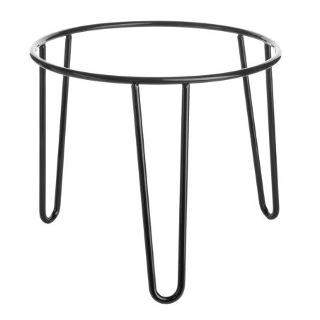 Rehausseur rond en métal antidérapant Olympia noir 210x180mm